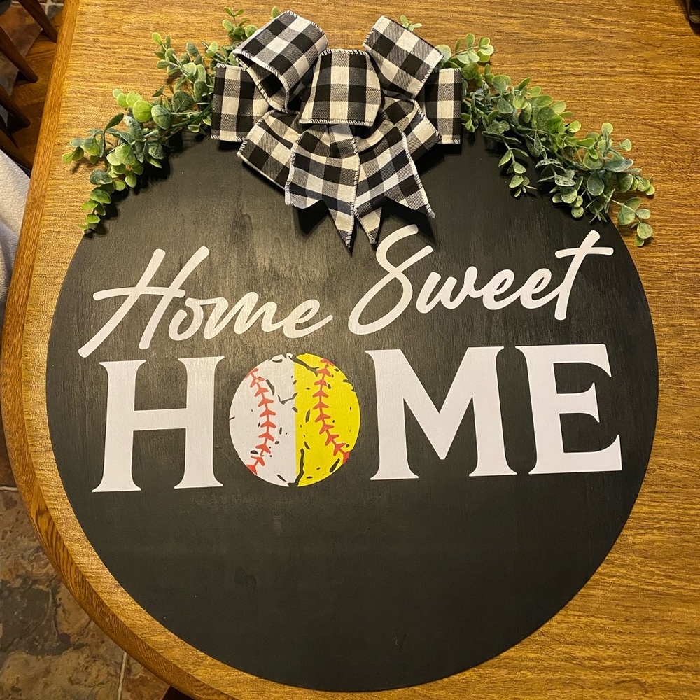 20 inch homemade sign.